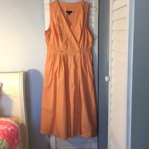 J. CREW Rosina Cotton Poplin Wrap Button Dress